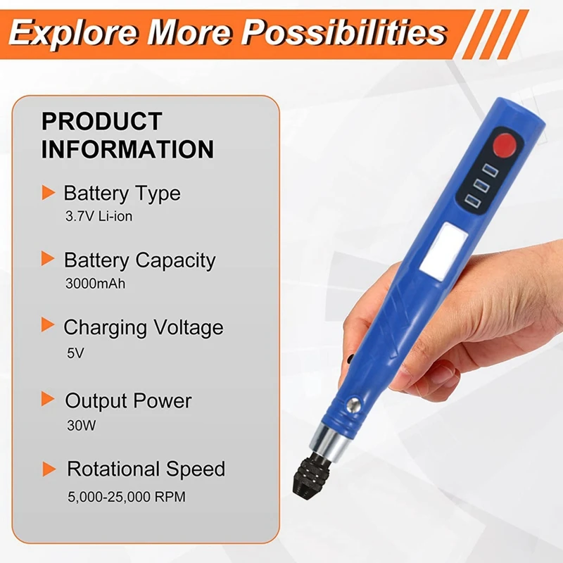 Електрически Безжичен USB Акумулаторна Набор от Ръчни Бормашини За бижута, Набор от Менгеме За Полимерна Глина, Пластмасов Ключодържател