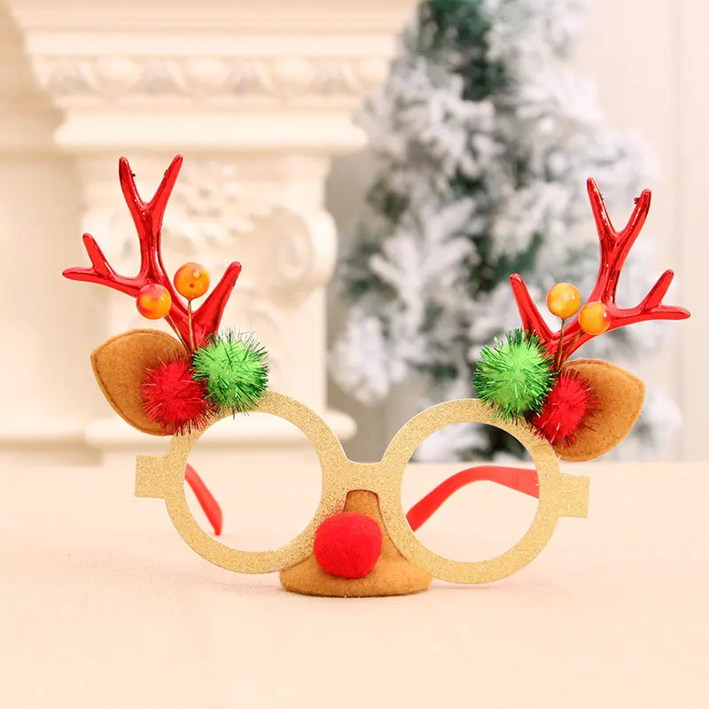 Коледни Превръзка на главата и Рамки за очила Комплект Разнообразни Дизайн за Коледни Партита и подаръци за партита
