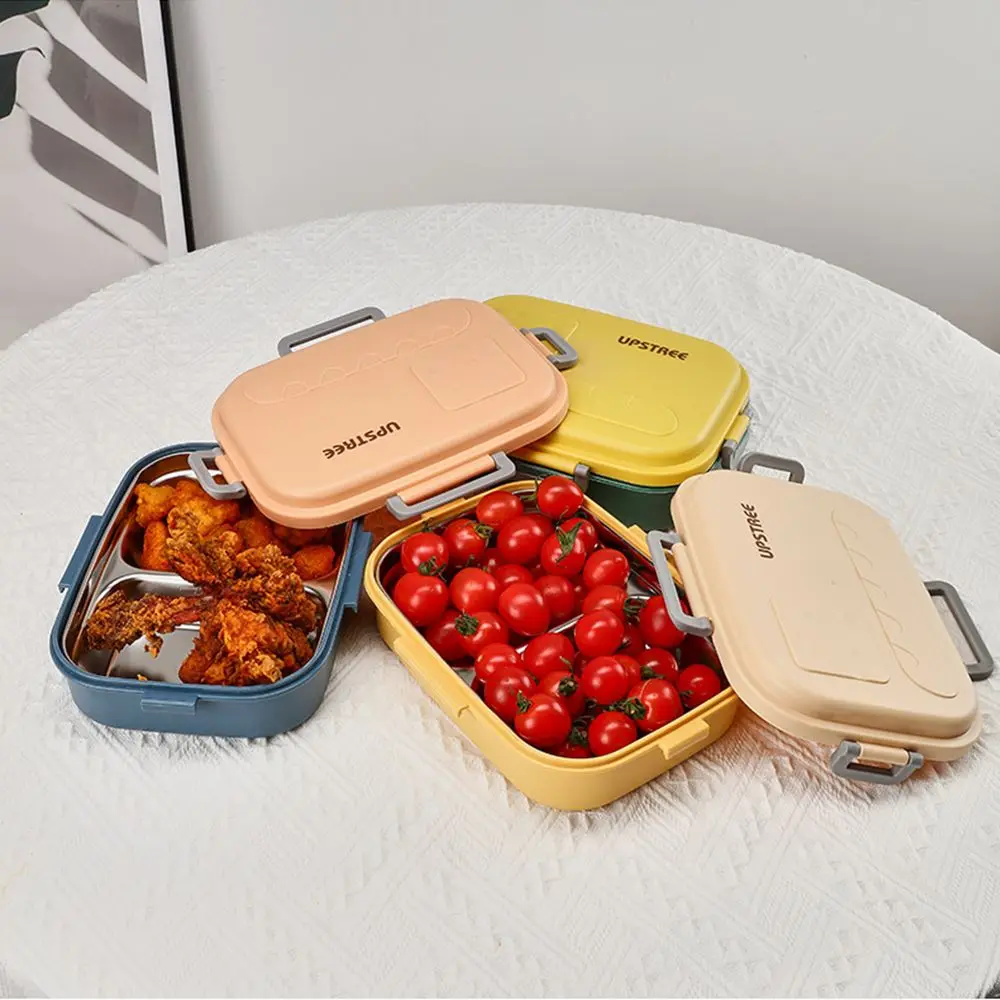 Преносим Обяд-Кутия От Неръждаема Стомана, Херметически Запечатана Кутия За Съхранение На Bento Училище Офис Възрастен Детска Обяд-Бокс Контейнери За Съхранение На Храна